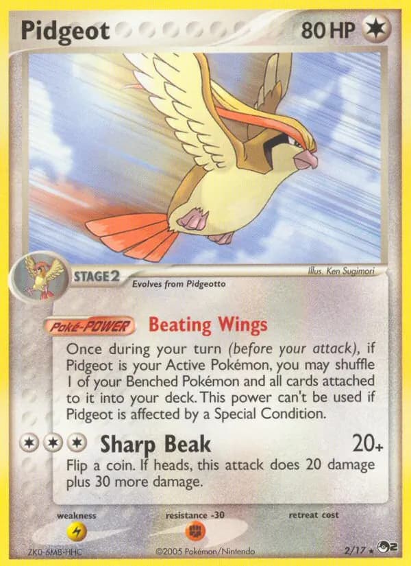 Pidgeot card in English