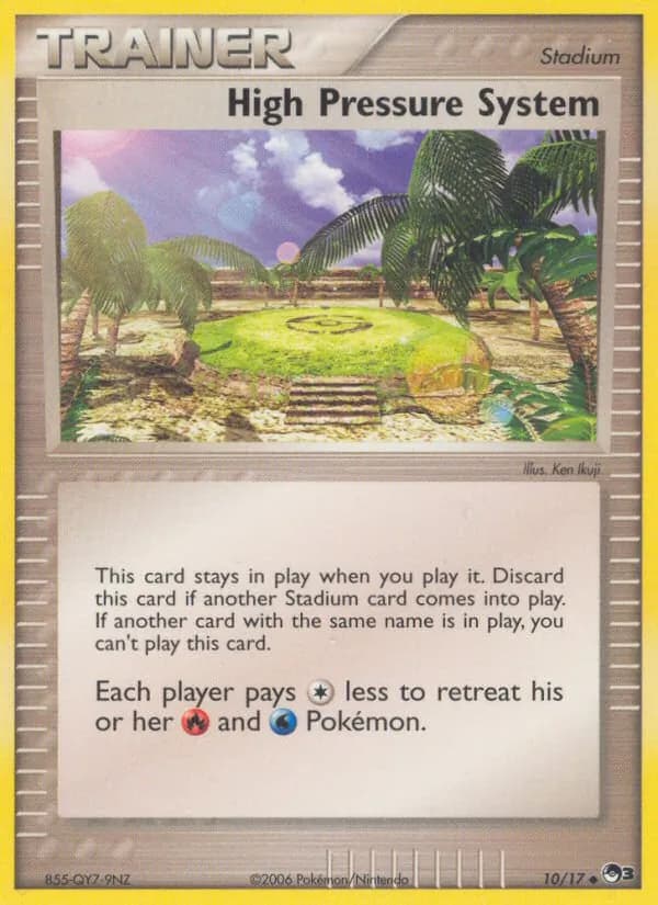 High Pressure System card in English