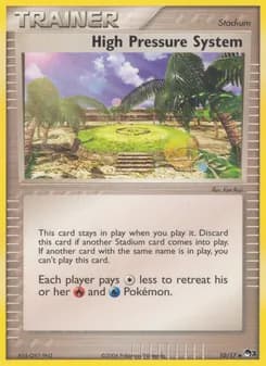 High Pressure System card in English