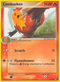Combusken card in English
