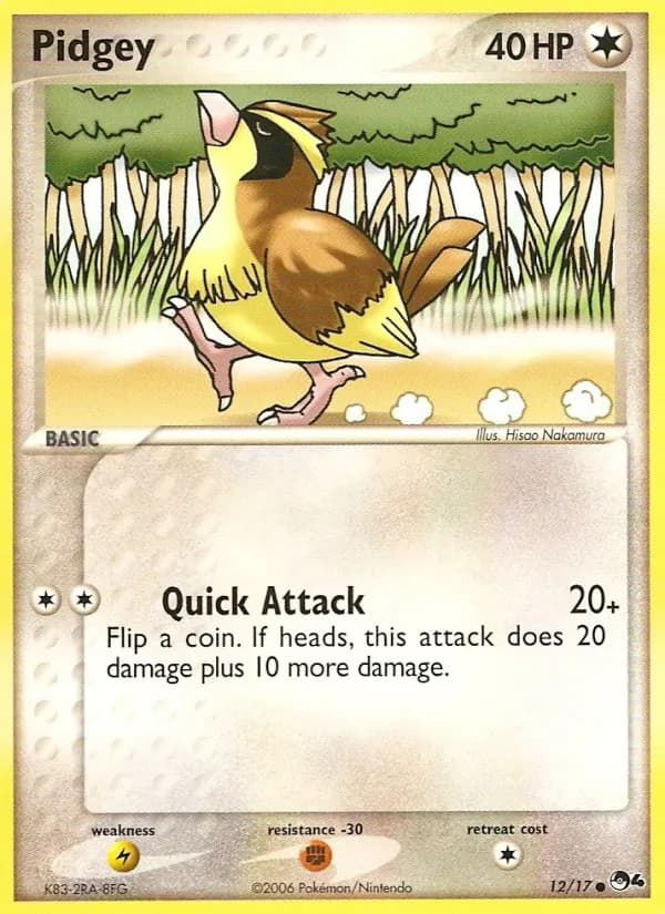 Pidgey card in English