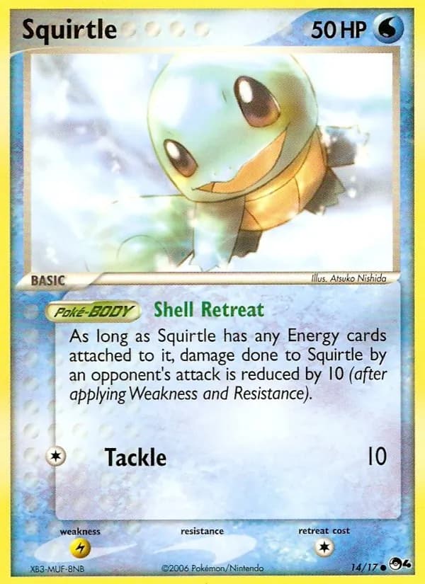 Squirtle card in English
