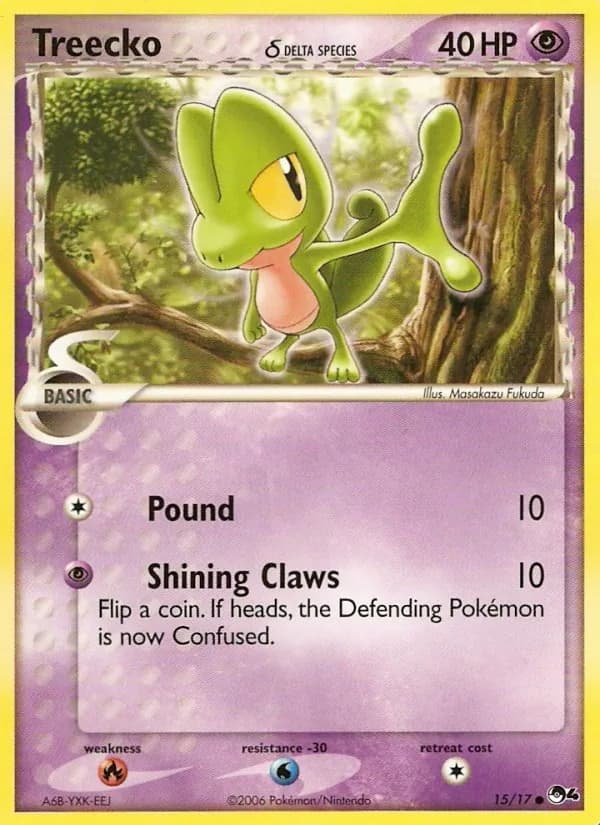 Treecko δ card in English