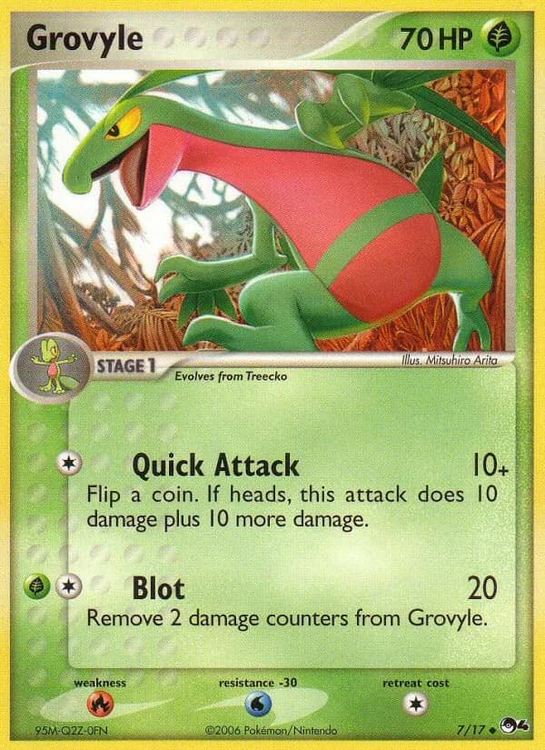 Grovyle card in English