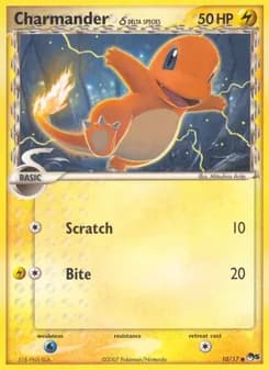 Charmander δ card in English
