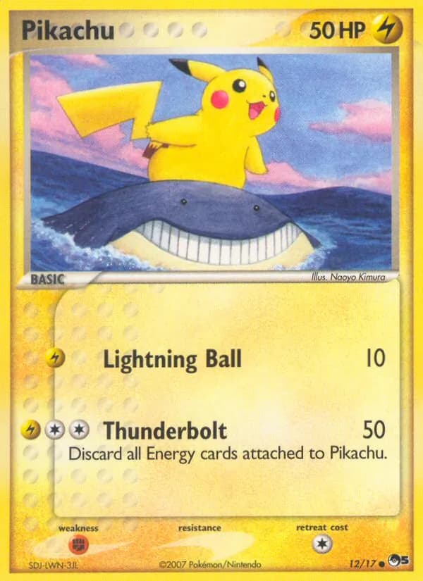 Pikachu card in English
