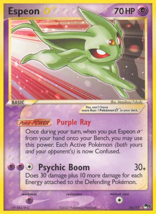 Espeon ☆ card in English