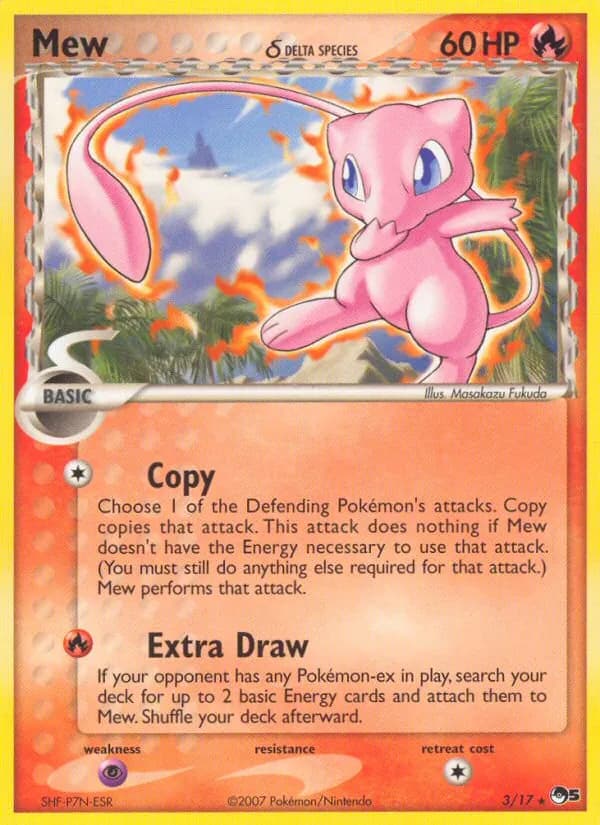 Mew δ card in English