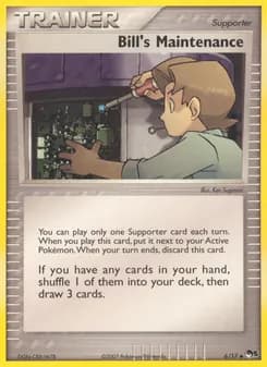 Bill’s Maintenance card in English