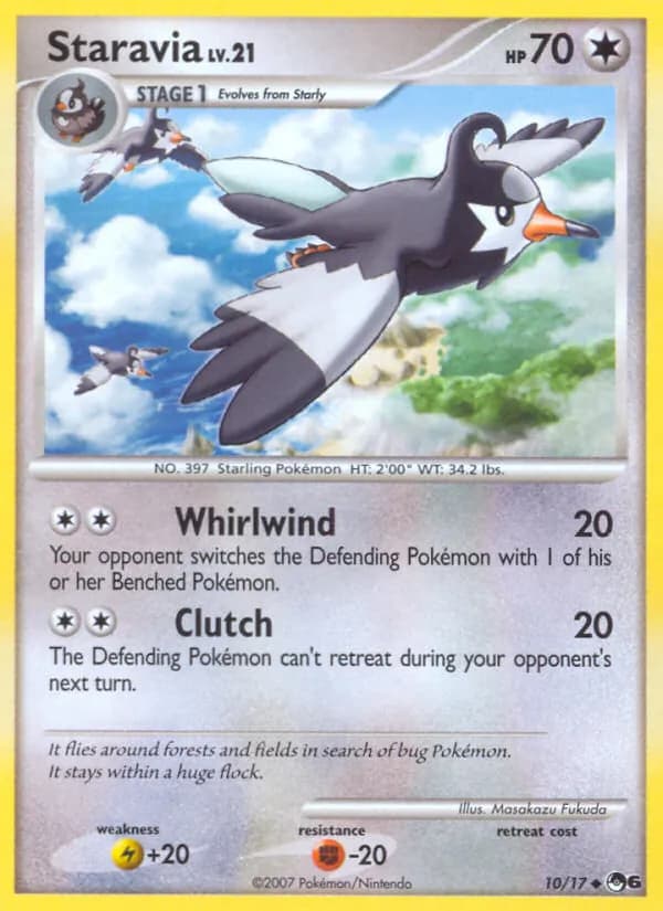 Staravia card in English