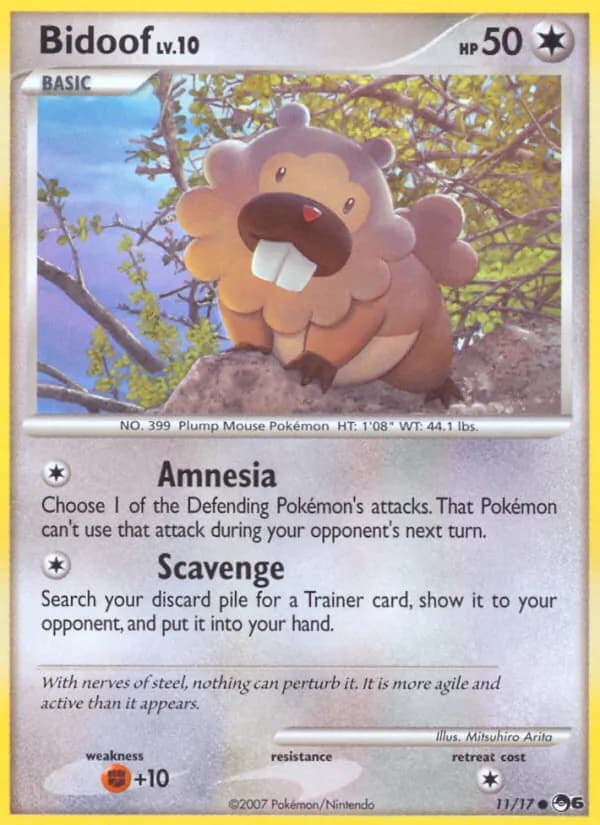 Bidoof card in English