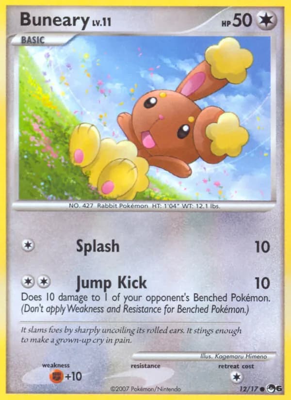 Buneary card in English