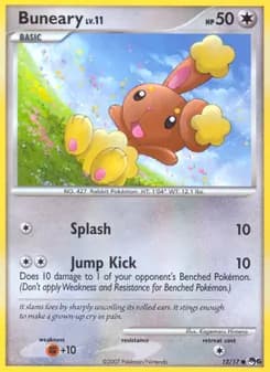 Buneary card in English