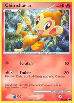 Chimchar card in English
