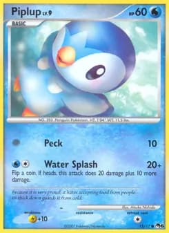 Piplup card in English