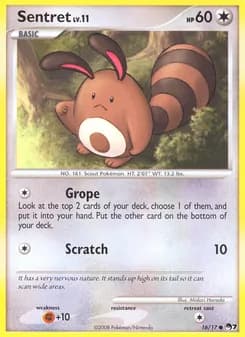 Sentret card in English