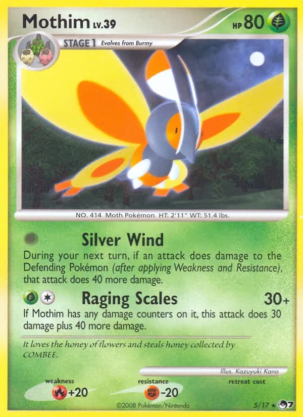 Mothim card in English