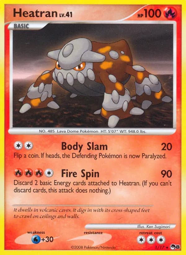 Heatran card in English