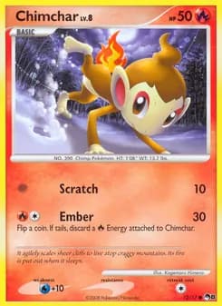 Chimchar card in English