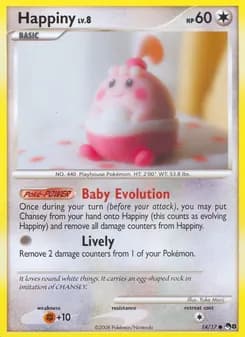 Happiny card in English