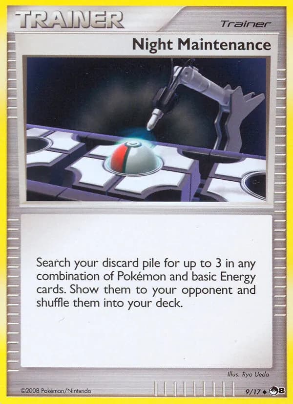 Night Maintenance card in English
