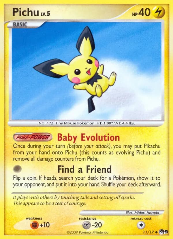 Pichu card in English