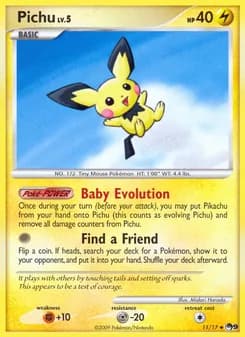 Pichu card in English