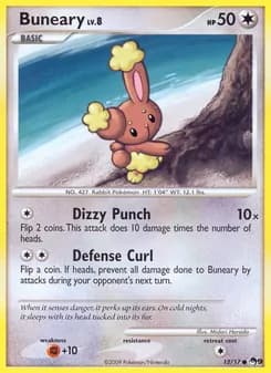 Buneary card in English