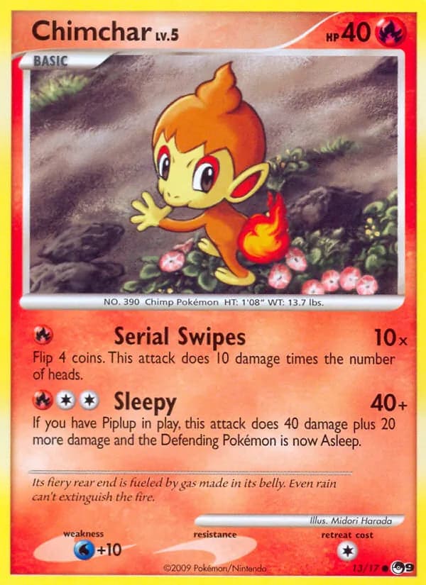 Chimchar card in English