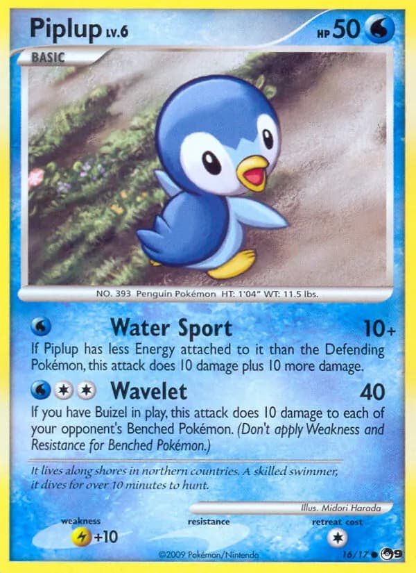 Piplup card in English