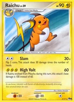Raichu card in English