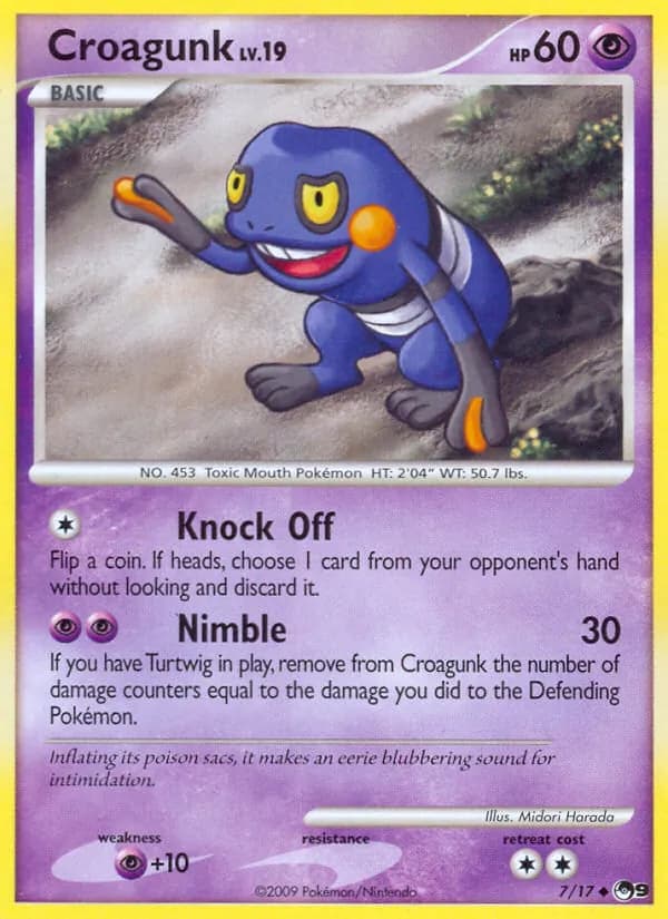 Croagunk card in English