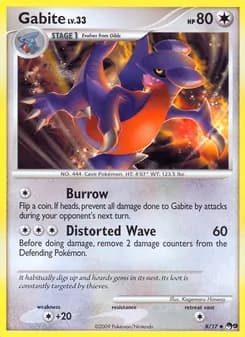 Gabite card in English