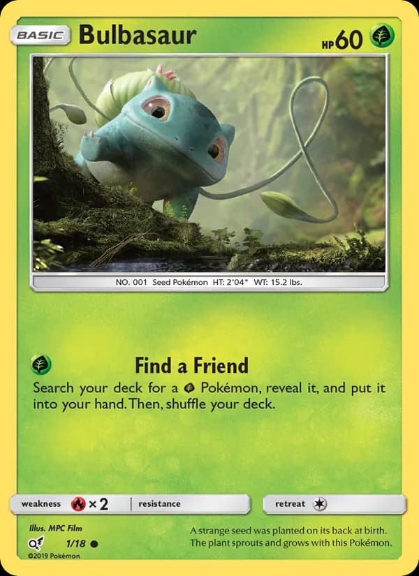 Bulbasaur card in English