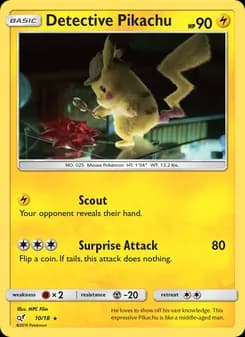 Detective Pikachu card in English