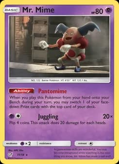 Mr. Mime card in English