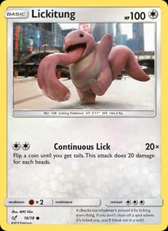 Lickitung card in English