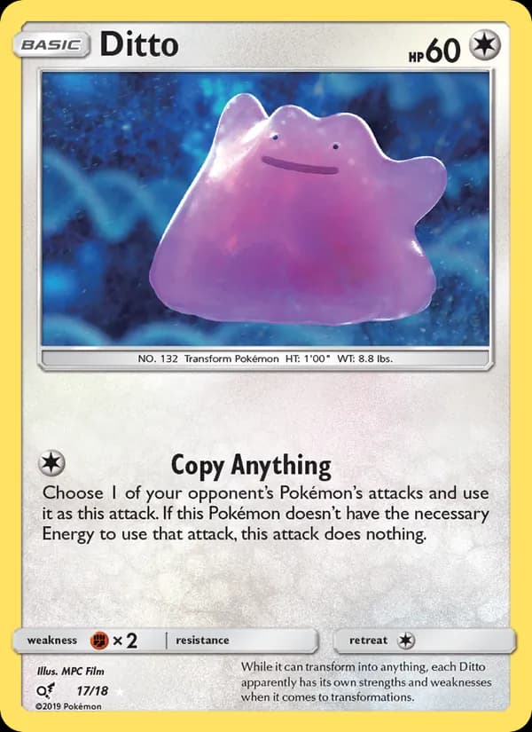Ditto card in English