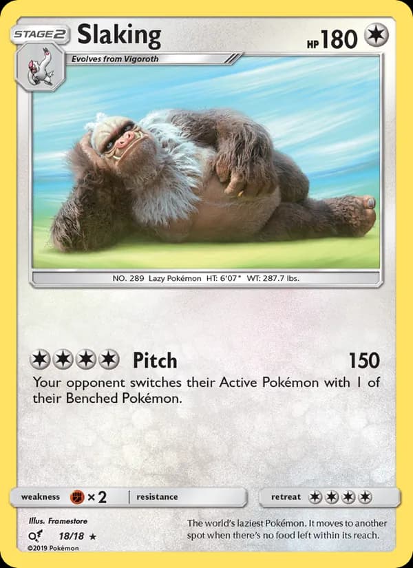 Slaking card in English