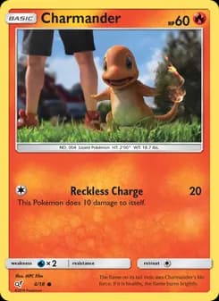 Charmander card in English