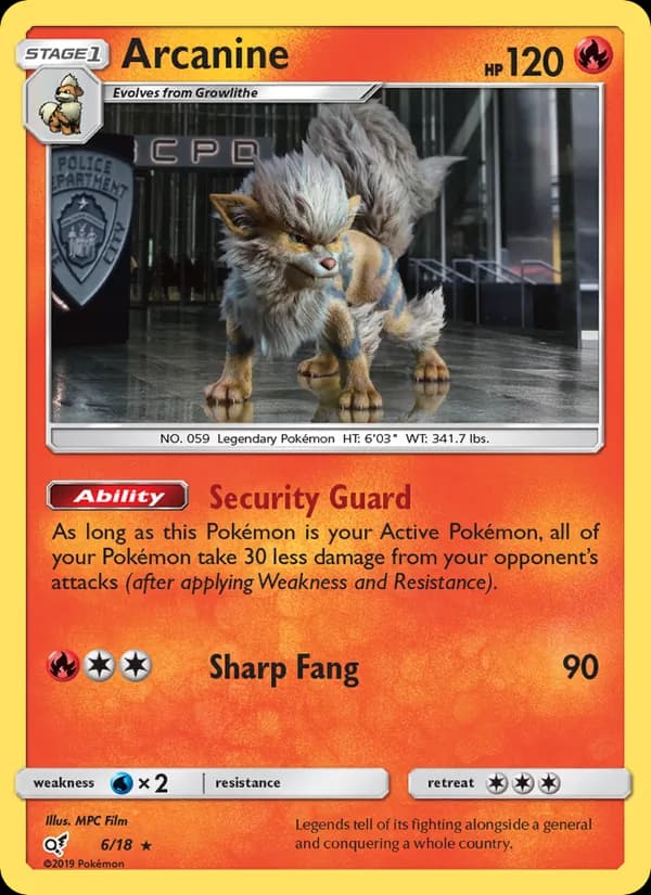 Arcanine card in English