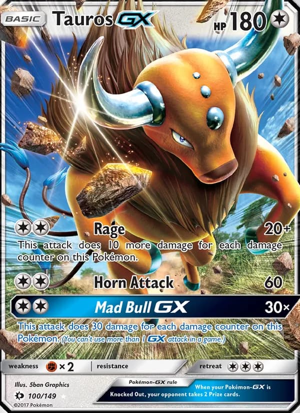 Tauros GX card in English