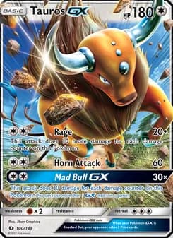 Tauros GX card in English