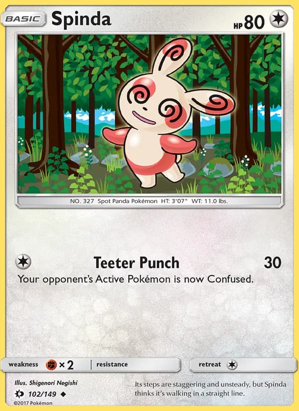 Spinda card in English