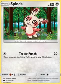 Spinda card in English