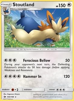 Stoutland card in English