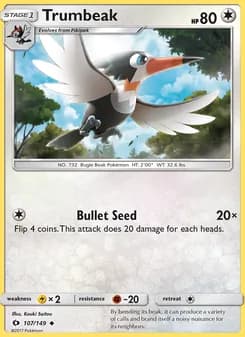 Trumbeak card in English