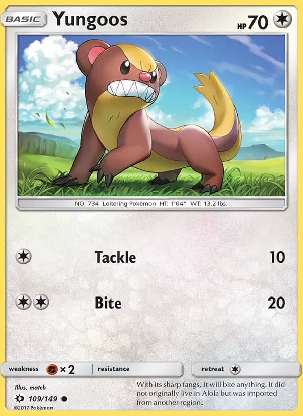 Yungoos card in English