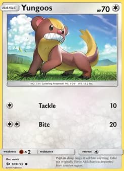 Yungoos card in English
