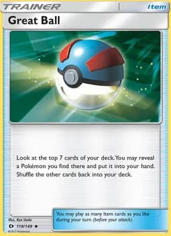 Great Ball card in English